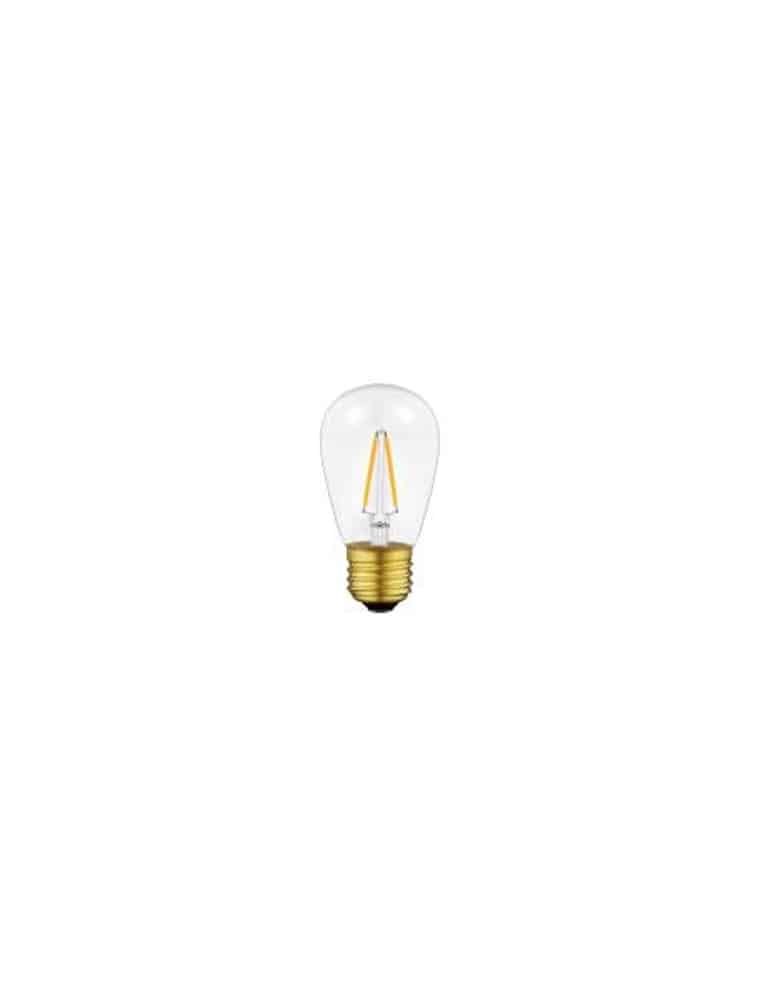 Ampoule Guinguette plastique transparent 2W LED E27 blanc chaud G45